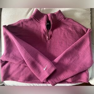 Cropped Nike Quarter zip, fuchsia, magenta color